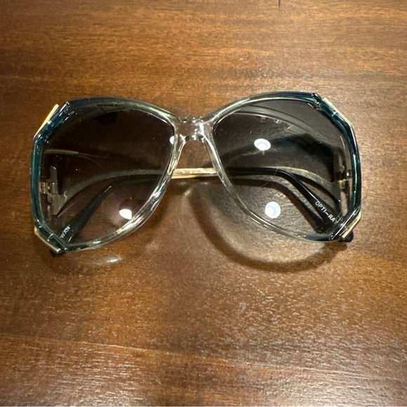 Vintage Opti-Ray Sunglasses Teal Gold - Picture 2 of 11